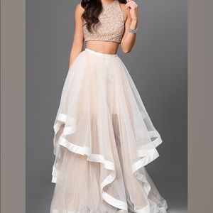 2 piece prom Dress